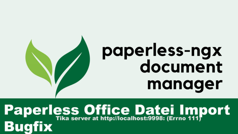 Paperless bug fix Import Office documents