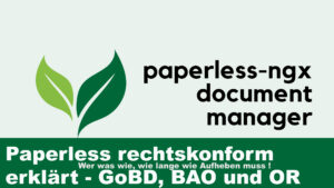 Paperless rechtskonform erklärt