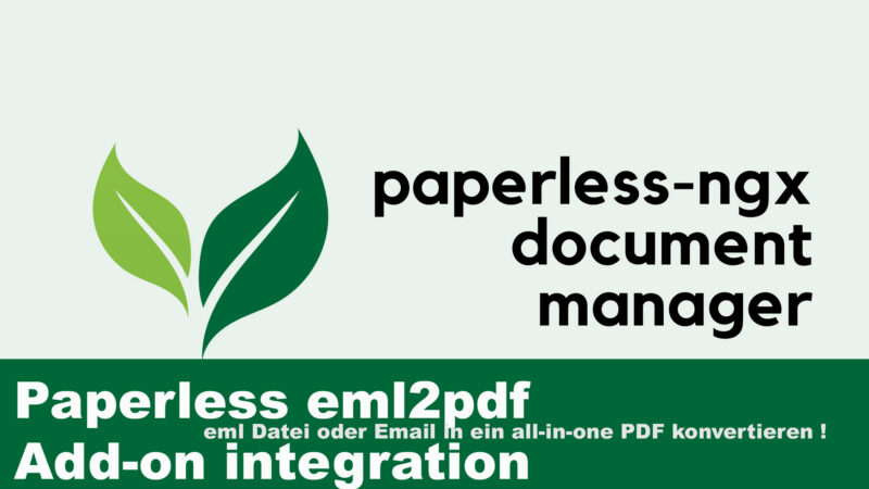 Papoerless add-on eml2pdf setup