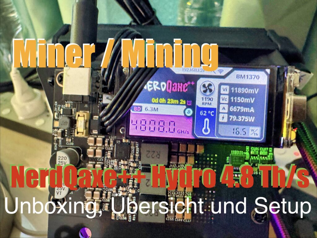Du betrachtest gerade Der NerdQaxe++ Hydro Miner: Effizientes Mining mit Wasserkühlung